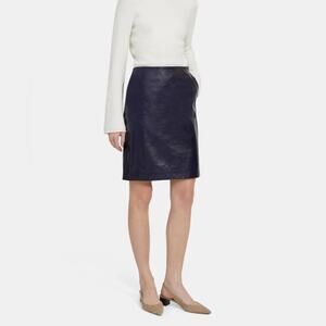 Theory Clean Pencil Skirt in Leather 0